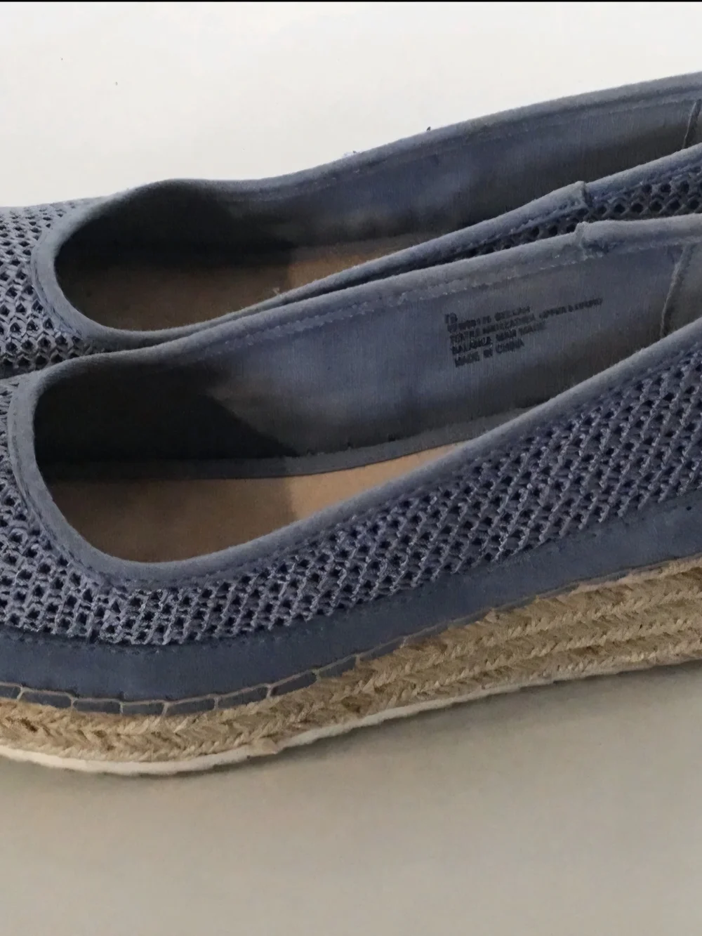 Tommy Bahama Blue Mesh Bellah Wedge Espadrilles Sz 7